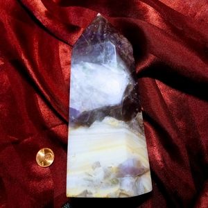 Silky Fluorite Crystal Tower